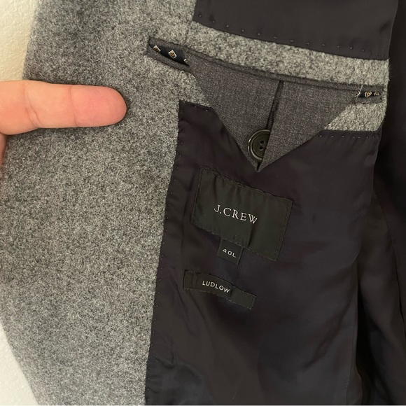 J. Crew Men’s Ludlow Grey Yorkshire Tweed Blazer 40 Long - Picture 6 of 7